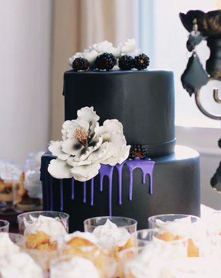 Black Fondant Drip cake