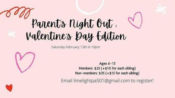 Join us for parent's night out!