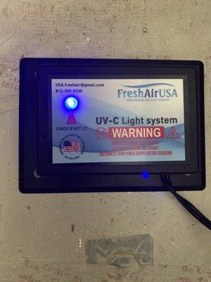 UV light system installed