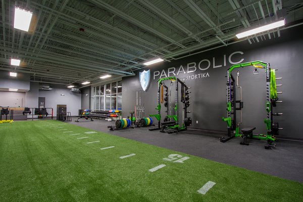 Some of the Parabolic Performance and Rehab strength training and conditioning equipment.