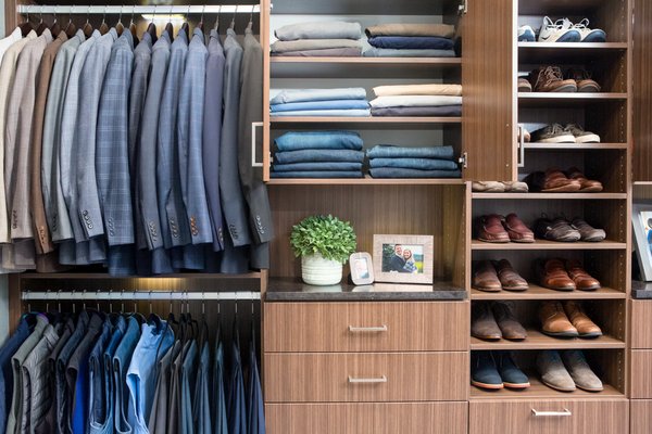 Reach-in closet to inspire your day.