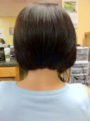 Inverted bob with stack