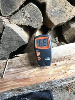 Wet wood. 20% or below is seasoned. This is 39%.