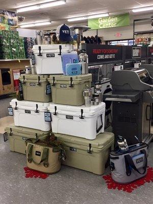 We stock Yeti Coolers.