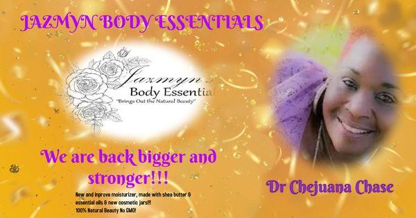 The new and approve Jazmyn Body Essentials, 100% all natural, No GMO, Jazmyns Hands & Facia Cucumber Scrubs & Moisturizers!!!