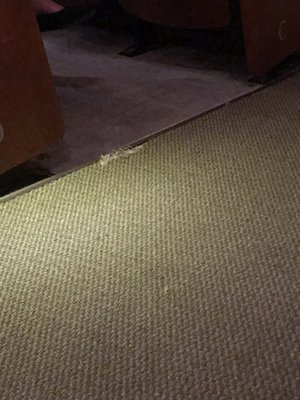 One of the carpet issues in the main auditorium