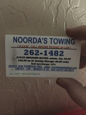 Noorda's Towing & Recovery Service