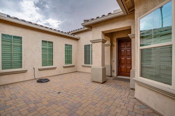 Private courtyard at entry in Gilbert