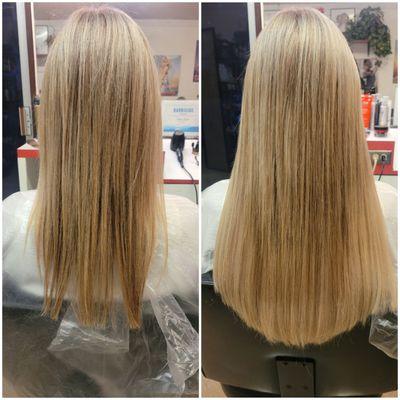 18" Tape-In Hair Extensions for volume and length