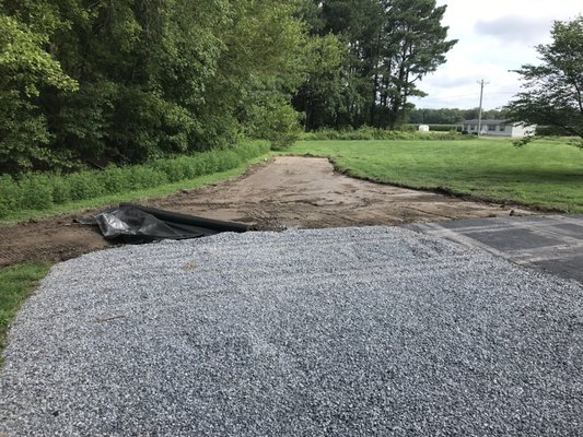 New driveway installation