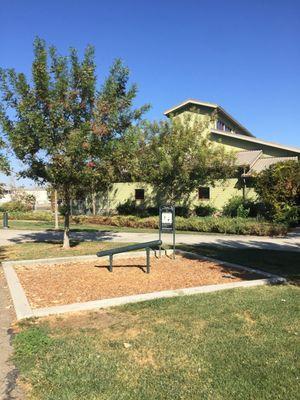 In front of the community center