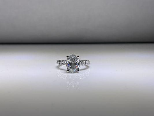 2 carat oval with hidden halo