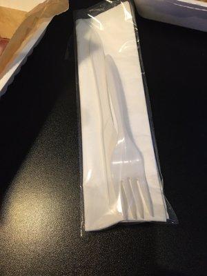 The utensils for inside dining