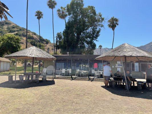 Beachside dining hall and office at Catalina Mountain and Sea at Whites Landing