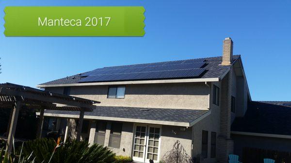 11.2kw residential solar system installed in Manteca in 2017