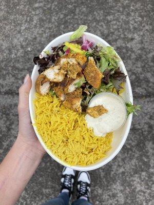 Chicken gyro bowl