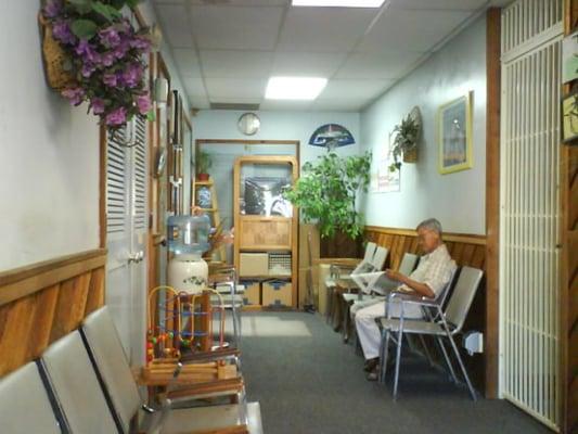 Inside this dental office.