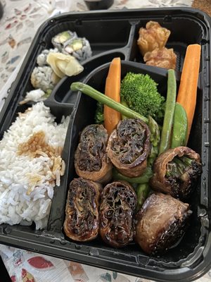 B9. Beef Negamaki Lunch Bento Box