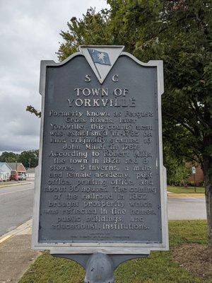 Town of Yorkville Historical Marker