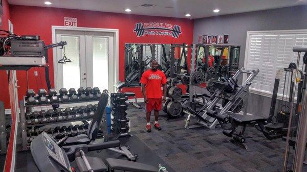 Owner Rodney Burton standing in the Workout Area