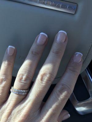 French Mani w Gel Polish