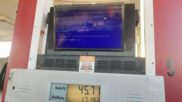 When you gas station still runs Windows XP