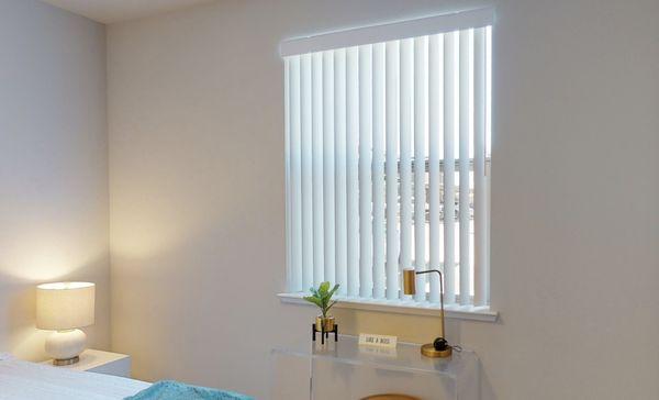 Vertical blinds inside mount