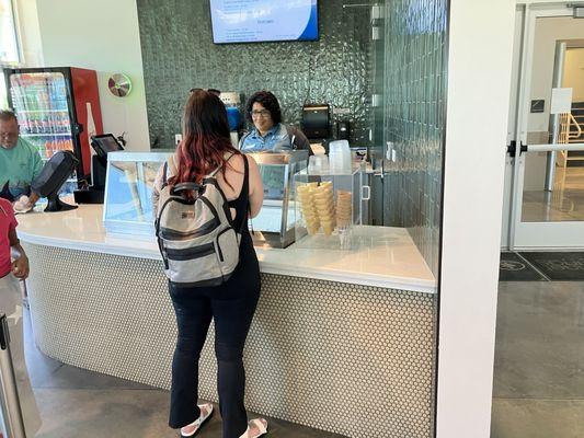 Ice cream counter