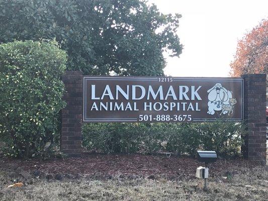 Landmark Animal Hospital Sign