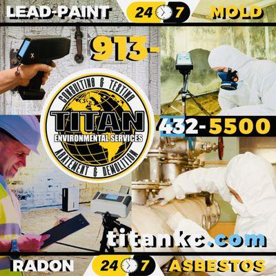 Titan Environmental Services offers testing & removal for all types of hazardous materials including: Mold, Lead-Paint, Asbestos & more.