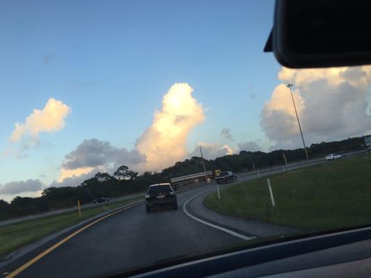 Glades Road Entrance onto the main Turnpike