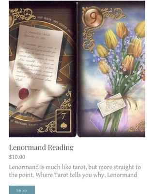 Lenormand $10 for 1 question