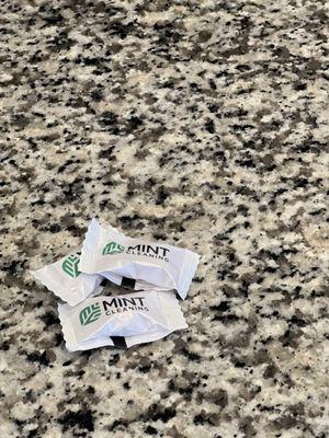 Mints that our crews leave behind.