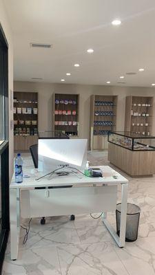 Front desk at Greenwolf Cannabis Dispensary South LA