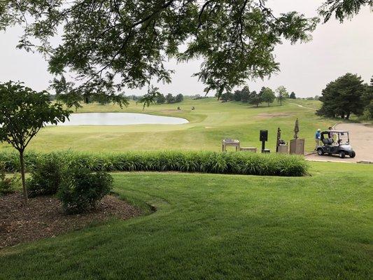 18th green from the patio