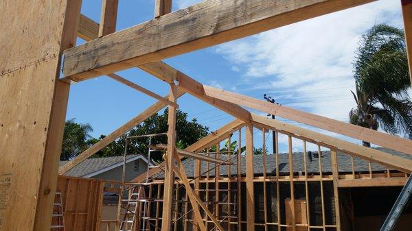 Our vaulted ceiling underway