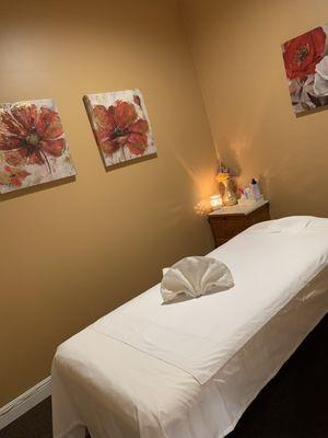 Massage room interior