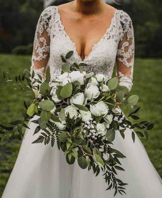 Stunning white with greenery!