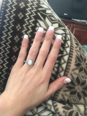 French acrylic manicure