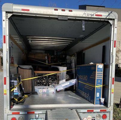 Unloading a box truck