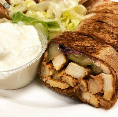 Come on in tomorrow from 9-6 to get your delicious chicken shawarma sandwich! Crispy crunchy and  yummy!