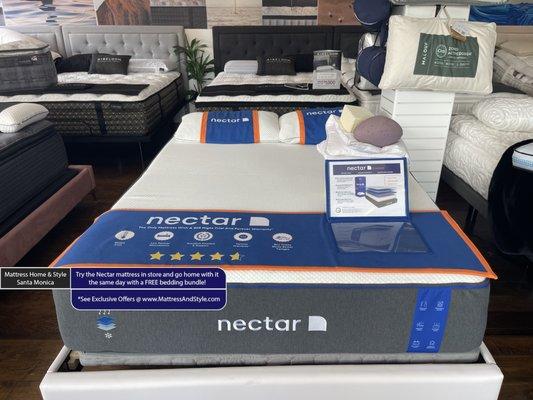 Try a Nectar mattress in store and pick it up same day or get it delivered!