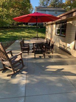 Our beautiful new patio. Done to perfection!!