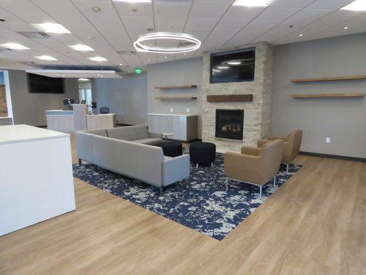 Lounge area in Westerra's new Belmar branch.