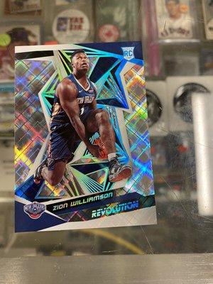 Pulled from a Revolution basketball pack in Feb2020 by another customer while I was there he pulled 3 zion Williamson cards from packs