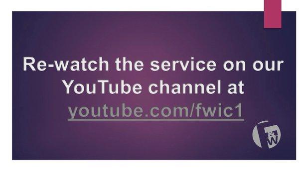 You can watch our services anytime on YouTube!