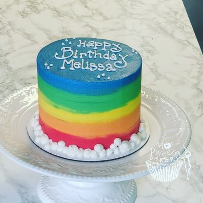 Rainbow birthday cake