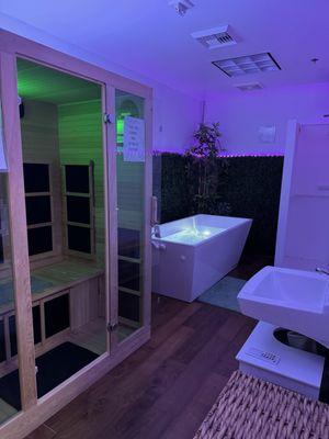 You can book the wellness room to use the cold plunge and infrared dry sauna for 30 mins each reservation