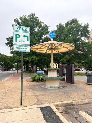 The Hot Springs Jug Fountain is located near the Hot Springs Visitor Center at 629 Central Ave.