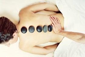 Heated stone massage